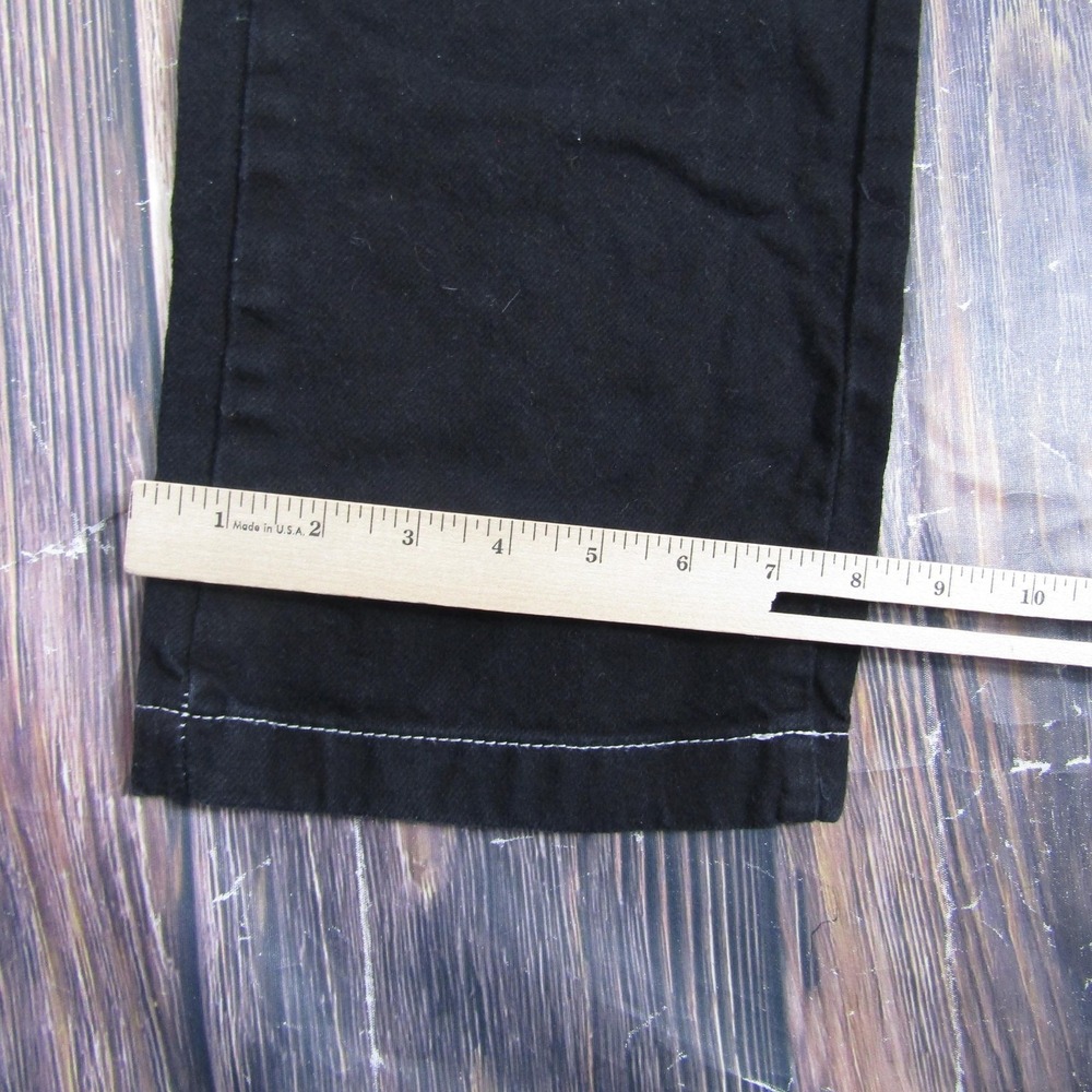 S.O.N.G. Pants Juniors 7/28 Black Cargo Twill Relaxed Fit Cotton Zip Fly Pockets - Picture 7 of 7